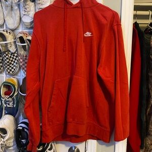 red nike hoodie
